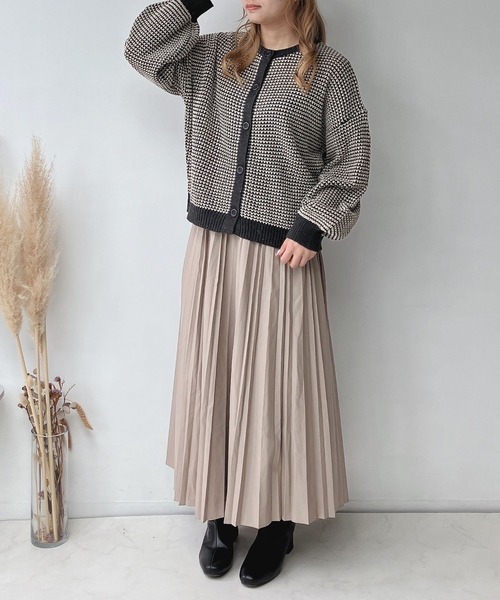 AS KNOW AS plus（アズノゥアズプラス）の「☆前後着用可能 2WAY配色ネップカーディガン（カーディガン/ボレロ・レディース・ブルー/チャコールグレー/オレンジ/グリーン・FREE）」の9枚目の写真