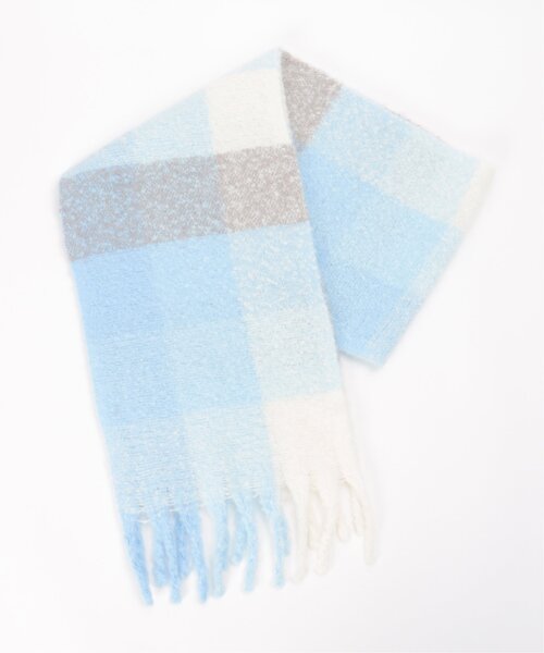 LBC(エルビーシー)の「カラーブロックストール(ストール/ショール・レディース・イエロー/ブルー/ブラック・FREE)」の3枚目の写真