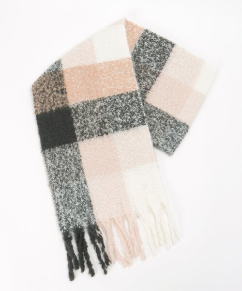 LBC(エルビーシー)の「カラーブロックストール(ストール/ショール・レディース・イエロー/ブルー/ブラック・FREE)」の2枚目の写真