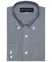 形態安定ノーアイロン ボタンダウン 長袖ビジネスワイシャツ