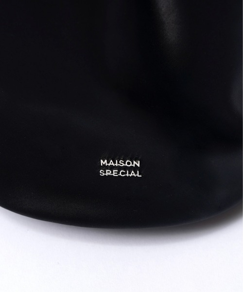 MAISON SPECIAL（メゾンスペシャル）の「MS Logo Drawstring Bag/MSロゴドローストリングバッグ【MAISON SPECIAL/メゾンスペシャル】（ハンドバッグ・レディース・レッド/ブルー/ブラック/グレー・FREE）」の6枚目の写真