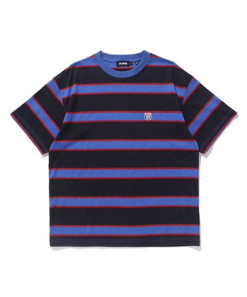 XLARGE（エクストララージ）の「XL91 STRIPED S/S TEE（Tシャツ/カットソー・メンズ・グレー/ブルー/ブラウン・XL/S/M/L）」の3枚目の写真