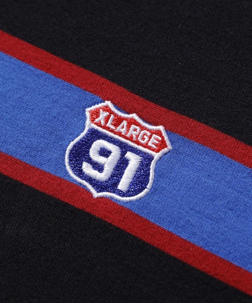 XLARGE（エクストララージ）の「XL91 STRIPED S/S TEE（Tシャツ/カットソー・メンズ・グレー/ブルー/ブラウン・XL/S/M/L）」の6枚目の写真