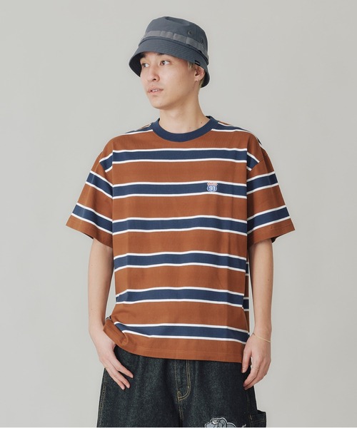 XLARGE（エクストララージ）の「XL91 STRIPED S/S TEE（Tシャツ/カットソー・メンズ・グレー/ブルー/ブラウン・XL/S/M/L）」の7枚目の写真