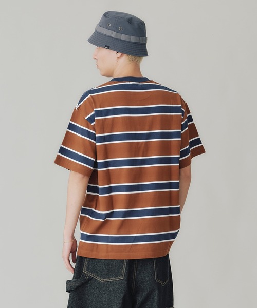 XLARGE（エクストララージ）の「XL91 STRIPED S/S TEE（Tシャツ/カットソー・メンズ・グレー/ブルー/ブラウン・XL/S/M/L）」の9枚目の写真