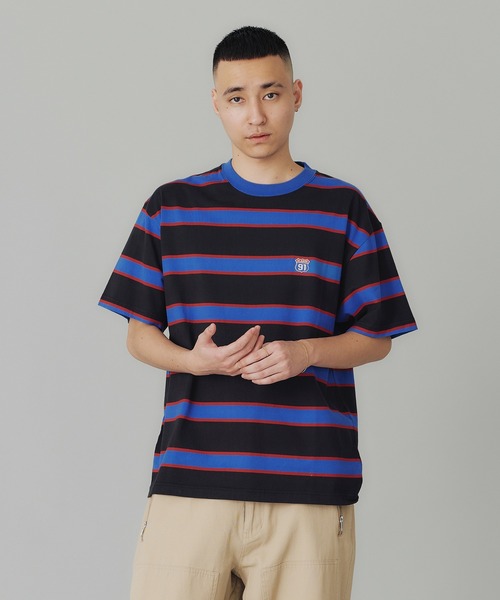 XLARGE（エクストララージ）の「XL91 STRIPED S/S TEE（Tシャツ/カットソー・メンズ・グレー/ブルー/ブラウン・XL/S/M/L）」の11枚目の写真