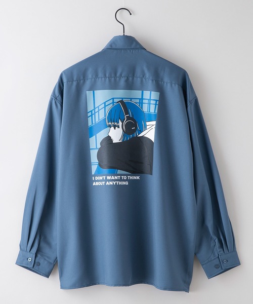 UNIIT（ユニット）の「【UNIIT/ユニット】 ガールズバックプリント ビッグシルエットシャツ（シャツ/ブラウス・メンズ・グレー系その他2/ブルー系その他/ホワイト系その他2/ブラック系その他/グレー系その他/ブルー系その他2・MEDIUM/LARGE）」の5枚目の写真