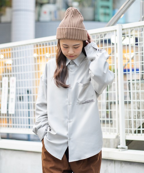 UNIIT（ユニット）の「【UNIIT/ユニット】 ガールズバックプリント ビッグシルエットシャツ（シャツ/ブラウス・メンズ・グレー系その他2/ブルー系その他/ホワイト系その他2/ブラック系その他/グレー系その他/ブルー系その他2・MEDIUM/LARGE）」の20枚目の写真