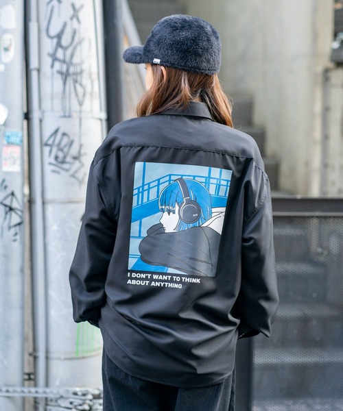 UNIIT（ユニット）の「【UNIIT/ユニット】 ガールズバックプリント ビッグシルエットシャツ（シャツ/ブラウス・メンズ・グレー系その他2/ブルー系その他/ホワイト系その他2/ブラック系その他/グレー系その他/ブルー系その他2・MEDIUM/LARGE）」の7枚目の写真