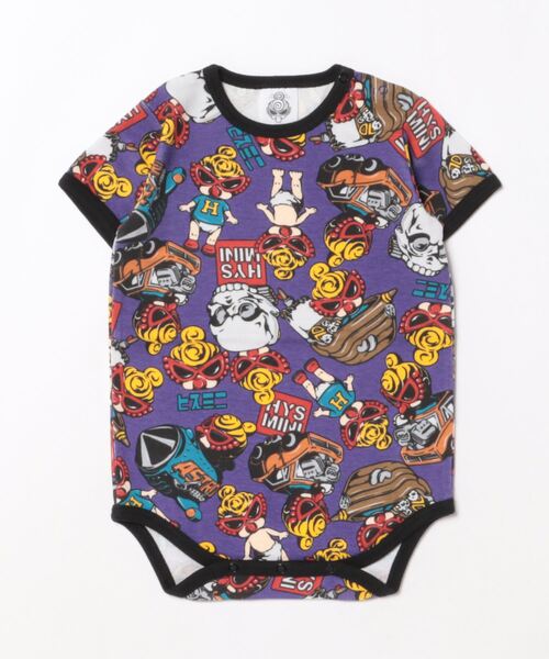 HYSTERICMINI ブラック ロンパース ヒスミニ 80 ベビー 美品 HYSTERIC MINI（ヒステリックミニ） ベビー服 ロンパース DEVILKIN 裏
