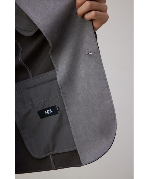 AZUL by moussy(アズールバイマウジー)の「プリマベーラフェイクスウェードジャケット(テーラードジャケット・メンズ・ベージュ/グレー・MEDIUM/LARGE)」の19枚目の写真