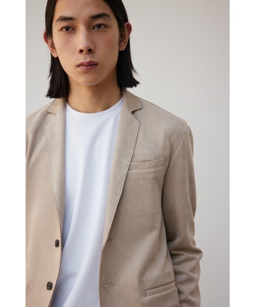 AZUL by moussy(アズールバイマウジー)の「プリマベーラフェイクスウェードジャケット(テーラードジャケット・メンズ・ベージュ/グレー・MEDIUM/LARGE)」の20枚目の写真
