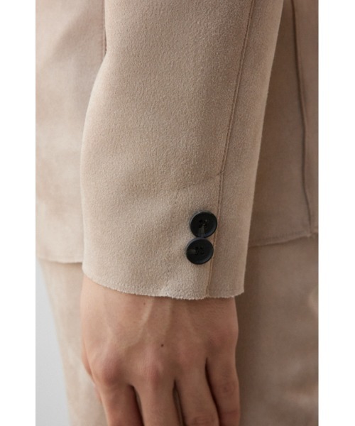 AZUL by moussy(アズールバイマウジー)の「プリマベーラフェイクスウェードジャケット(テーラードジャケット・メンズ・ベージュ/グレー・MEDIUM/LARGE)」の6枚目の写真
