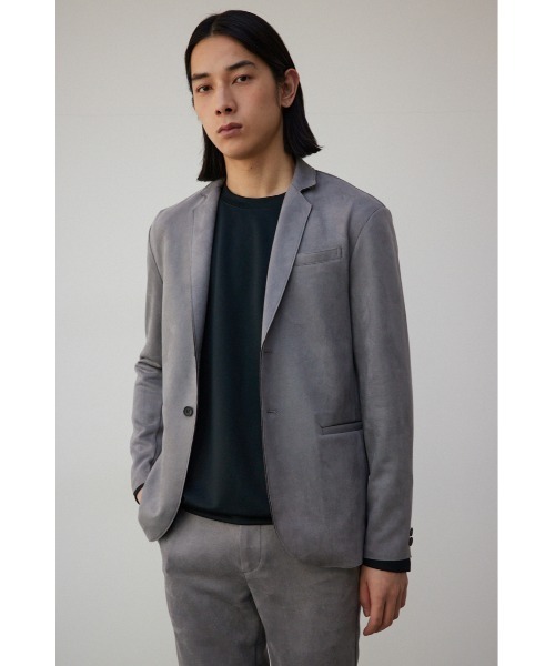 AZUL by moussy(アズールバイマウジー)の「プリマベーラフェイクスウェードジャケット(テーラードジャケット・メンズ・ベージュ/グレー・MEDIUM/LARGE)」の9枚目の写真