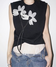 musubore | 【 select 】flower charm vest / フラワーチャームベスト(ベスト)