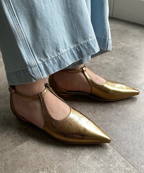 DouDou（ドゥドゥ）の「アンクルストラップパンプス（パンプス・レディース・ブラック/ゴールド/ホワイト・23.5/24.5/24cm）」の16枚目の写真