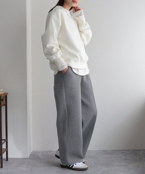 fredy emue（フレディエミュ）の「レオパードジャガードカットプルオーバー（Tシャツ/カットソー・レディース・オフホワイト/ブラック/ライトグレー・38）」の19枚目の写真