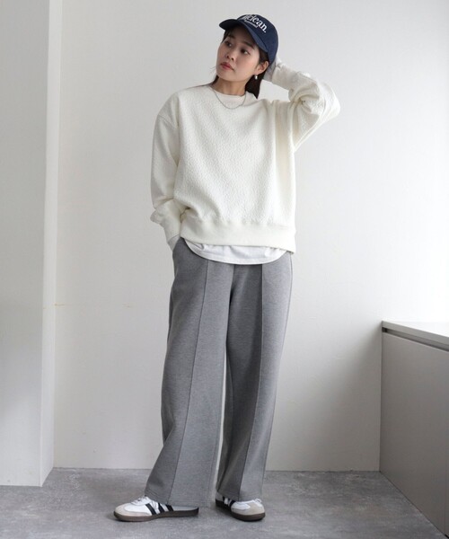 fredy emue（フレディエミュ）の「レオパードジャガードカットプルオーバー（Tシャツ/カットソー・レディース・オフホワイト/ブラック/ライトグレー・38）」の14枚目の写真