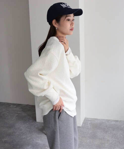 fredy emue（フレディエミュ）の「レオパードジャガードカットプルオーバー（Tシャツ/カットソー・レディース・オフホワイト/ブラック/ライトグレー・38）」の18枚目の写真