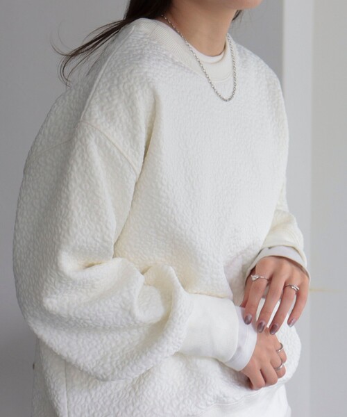 fredy emue（フレディエミュ）の「レオパードジャガードカットプルオーバー（Tシャツ/カットソー・レディース・オフホワイト/ブラック/ライトグレー・38）」の8枚目の写真