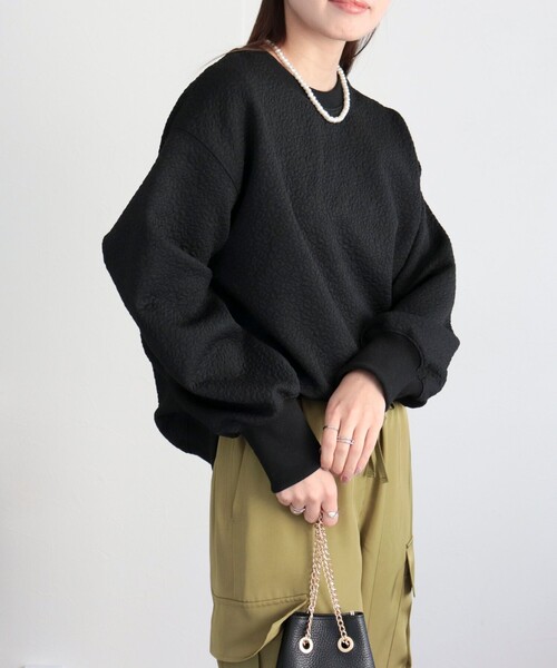 fredy emue（フレディエミュ）の「レオパードジャガードカットプルオーバー（Tシャツ/カットソー・レディース・オフホワイト/ブラック/ライトグレー・38）」の9枚目の写真