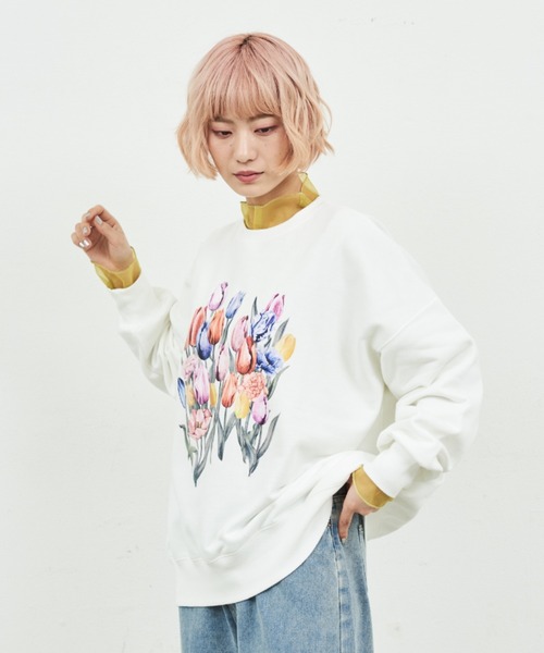 MERLOT（メルロー）の「チューリップスウェット（スウェット・レディース・グレー/ホワイト・FREE）」の20枚目の写真