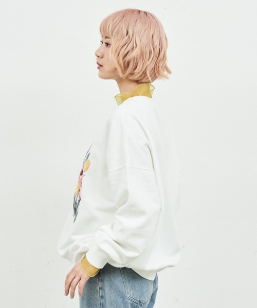 MERLOT（メルロー）の「チューリップスウェット（スウェット・レディース・グレー/ホワイト・FREE）」の11枚目の写真