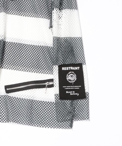 ＪＵＧＬＡＮＳ（ユグランス）の「【PSYCHO NATION】メッシュボーダーロンＴ（Tシャツ/カットソー・メンズ・レッド/ホワイト・M/L）」の4枚目の写真