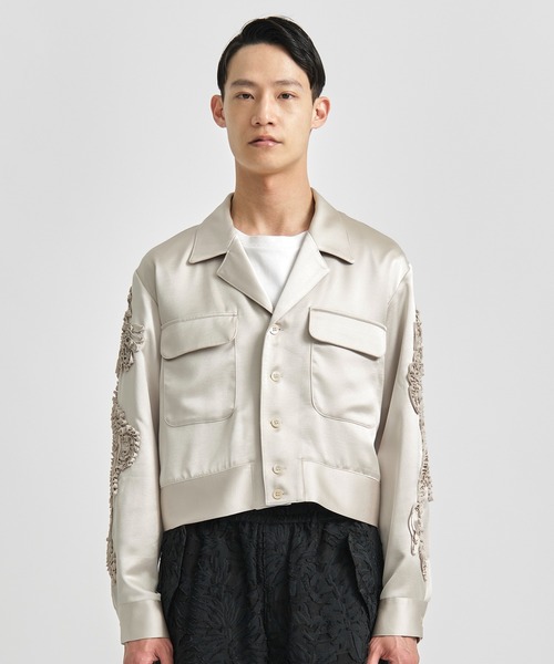 TAAKK(ターク)の「【TAAKK/ターク】EMBROIDERY BLOUSON/エンブロイダリーブルゾン(ブルゾン・メンズ・ホワイト/ブラック・1/2)」の9枚目の写真