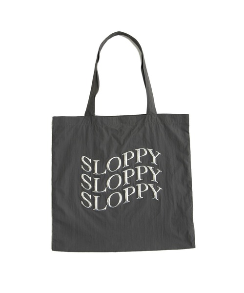 WHO'S WHO gallery(フーズフーギャラリー)の「【SLOPPY/スロッピー】メタルプリントトート(トートバッグ・レディース・チャコールグレー/ライトグレー/サックスブルー/ブラック/アイボリー・FREE)」の8枚目の写真