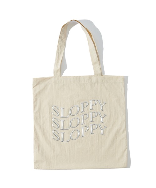 WHO'S WHO gallery(フーズフーギャラリー)の「【SLOPPY/スロッピー】メタルプリントトート(トートバッグ・レディース・チャコールグレー/ライトグレー/サックスブルー/ブラック/アイボリー・FREE)」の6枚目の写真