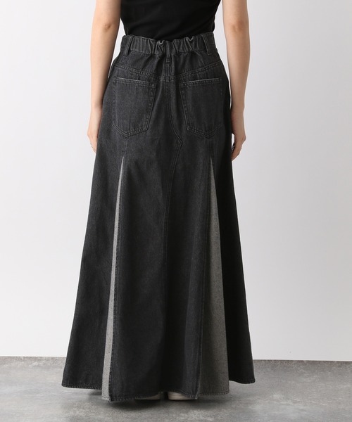 RAGEBLUE（レイジブルー）の「ワイドプリーツデニムフレアスカート（デニムスカート・レディース・ブラック/ブルー・FREE）」の20枚目の写真