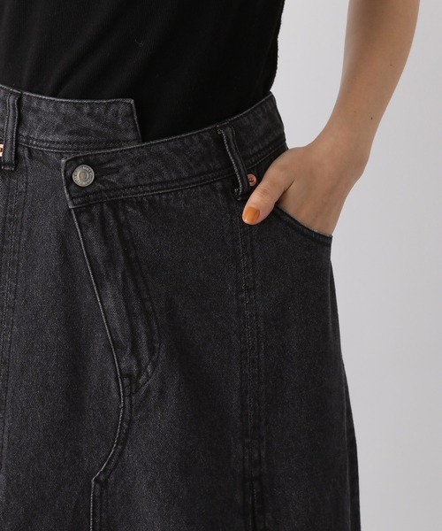 RAGEBLUE（レイジブルー）の「ワイドプリーツデニムフレアスカート（デニムスカート・レディース・ブラック/ブルー・FREE）」の19枚目の写真