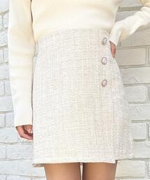 INGNI（イング）の「サイドボタンツイードラップスカパン（スカート）」