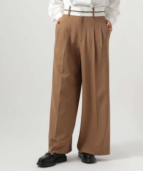 BAYFLOW（ベイフロー）の「[トレンドデザイン]マーベルトタックワイドパンツ（その他パンツ・レディース・ベージュ/チャコール/ブラック・SMALL/MEDIUM）」の13枚目の写真