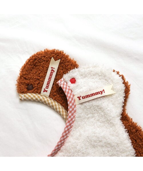 apres les cours（アプレレクール）の「とろーりスタイ（スタイ/よだれかけ・キッズ・アイボリー/ブラウン・90）」の3枚目の写真