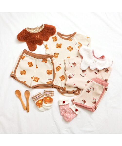 apres les cours（アプレレクール）の「とろーりスタイ（スタイ/よだれかけ・キッズ・アイボリー/ブラウン・90）」の5枚目の写真