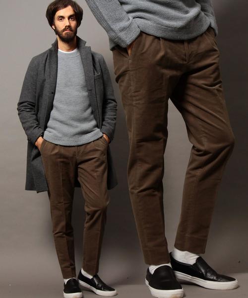 BEAUTY&YOUTH UNITED ARROWS(ビューティーアンドユースユナイテッドアローズ)の「BY ∴ モールスキン 1プリーツ ワイド テーパードパンツ ◆(その他パンツ・メンズ・ナチュラル/オリーブ/ネイビー・X-LARGE/SMALL/LARGE/MEDIUM)」の2枚目の写真