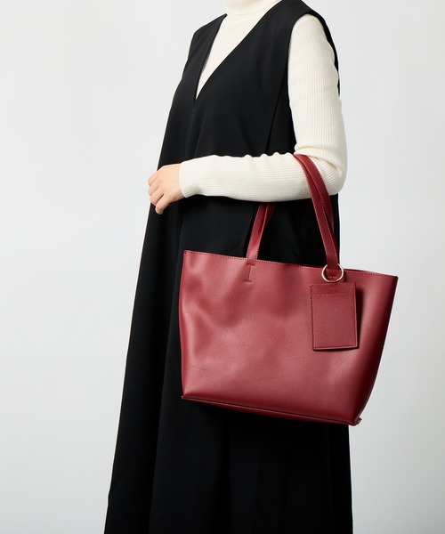 salle de bal（サルデバル）の「polka polka / ポルカポルカ グランラージA4トート トートバッグ 通勤バッグ  largeA4tote SDI（トートバッグ・レディース・アイボリー/ブラック/ライトグレー/ブラウン/シルバー/グリーン/レッド/チャコール・FREE）」の7枚目の写真