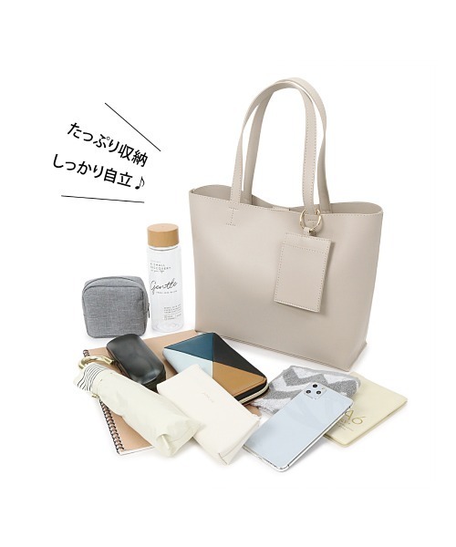 salle de bal（サルデバル）の「polka polka / ポルカポルカ グランラージA4トート トートバッグ 通勤バッグ  largeA4tote SDI（トートバッグ・レディース・アイボリー/ブラック/ライトグレー/ブラウン/シルバー/グリーン/レッド/チャコール・FREE）」の12枚目の写真