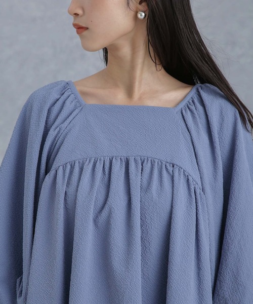 セール】マイクロサッカーバックリボンブラウス（シャツ