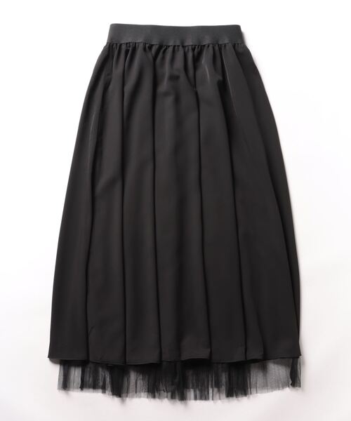STYLEBLOCK(スタイルブロック)の「チュールプリーツリバーシブルスカート(スカート・レディース・アイボリー/ブラック/ブルー・M)」の6枚目の写真