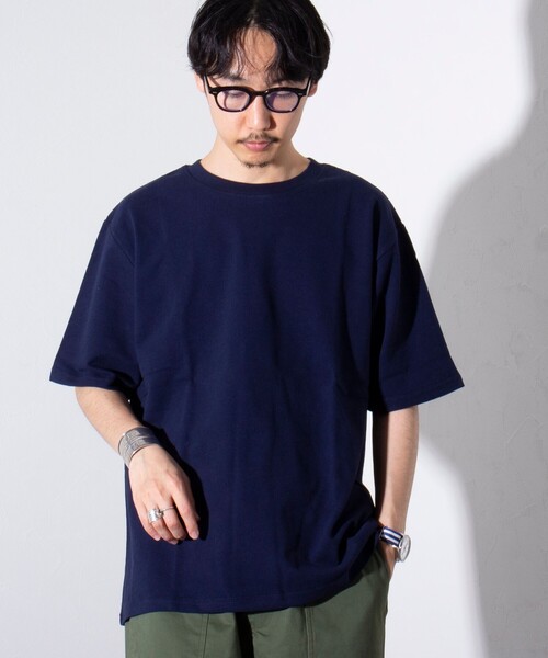GLOSTER(グロスター)の「【限定展開】【GLOSTER/グロスター】パイルクルーネックTシャツ (無地/ボーダー)(Tシャツ/カットソー・メンズ・ネイビー/グレー/ホワイト系その他/ブルー系その他・M/L/XL)」の10枚目の写真