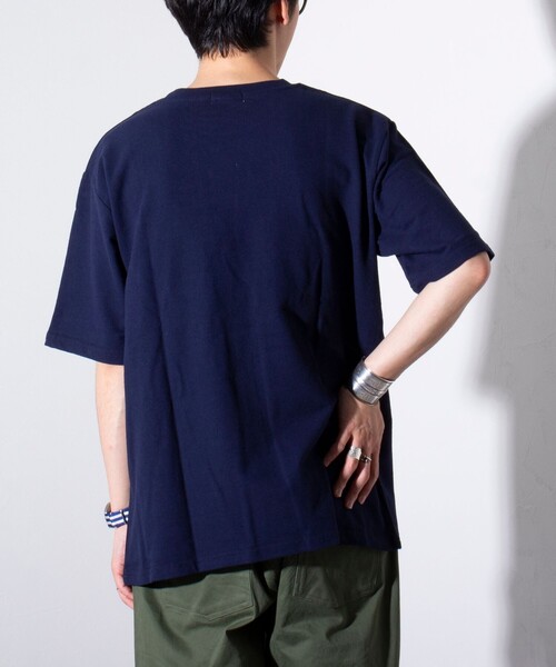GLOSTER(グロスター)の「【限定展開】【GLOSTER/グロスター】パイルクルーネックTシャツ (無地/ボーダー)(Tシャツ/カットソー・メンズ・ネイビー/グレー/ホワイト系その他/ブルー系その他・M/L/XL)」の12枚目の写真