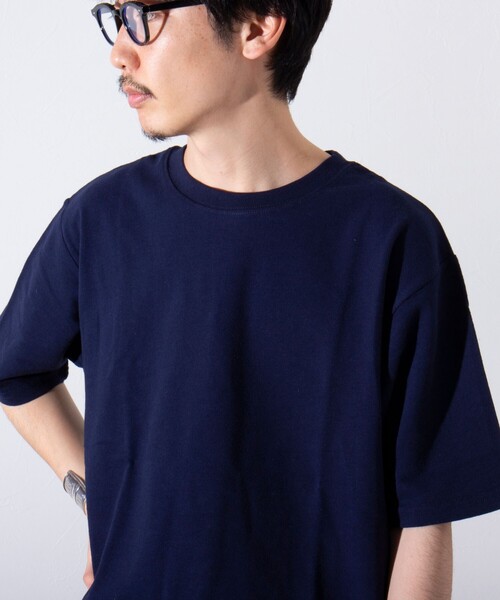 GLOSTER(グロスター)の「【限定展開】【GLOSTER/グロスター】パイルクルーネックTシャツ (無地/ボーダー)(Tシャツ/カットソー・メンズ・ネイビー/グレー/ホワイト系その他/ブルー系その他・M/L/XL)」の14枚目の写真
