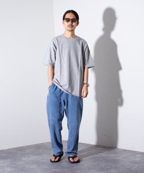 GLOSTER(グロスター)の「【限定展開】【GLOSTER/グロスター】パイルクルーネックTシャツ (無地/ボーダー)(Tシャツ/カットソー・メンズ・ネイビー/グレー/ホワイト系その他/ブルー系その他・M/L/XL)」の17枚目の写真
