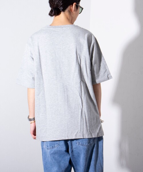 GLOSTER(グロスター)の「【限定展開】【GLOSTER/グロスター】パイルクルーネックTシャツ (無地/ボーダー)(Tシャツ/カットソー・メンズ・ネイビー/グレー/ホワイト系その他/ブルー系その他・M/L/XL)」の19枚目の写真
