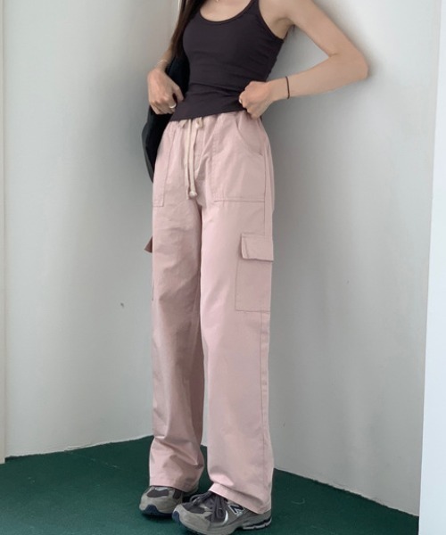 FREE STYLISTS(フリー スタイリスト)の「YUGA_YGMC イージーウエスト カーゴパンツ(カーゴパンツ・レディース・ベビーピンク/カーキ/ホワイト/グレー・L/M/S)」の17枚目の写真