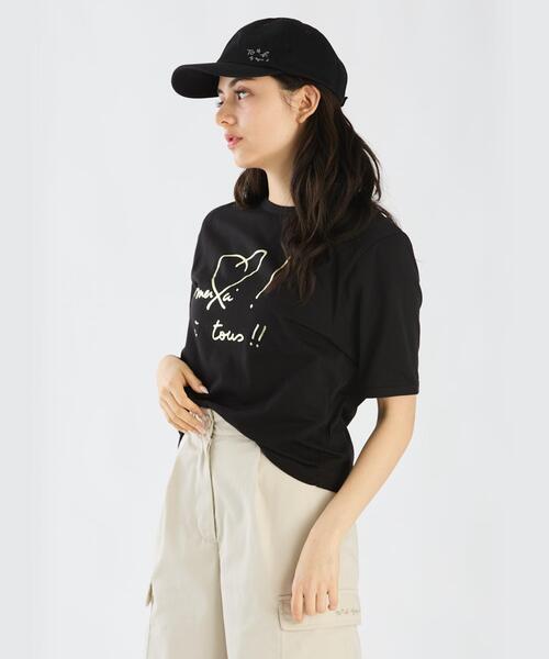 To b. by agnes b.(トゥービーバイアニエスベー)の「merci ! A tous!! Tシャツ(Tシャツ/カットソー・レディース・ブラック・40/38)」の5枚目の写真