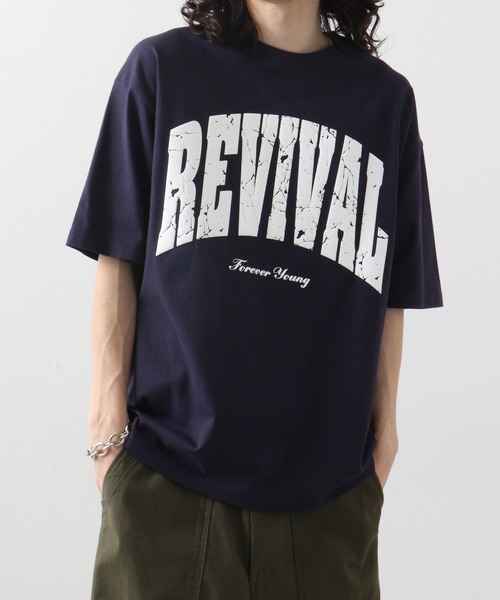 RGY(アールジーワイ)の「RGY REVIVAL 発泡PT ビッグシルエットTシャツ(Tシャツ/カットソー・メンズ・ブラック/ホワイト/ネイビー・L/M)」の3枚目の写真